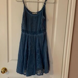 Black Swan Blue Lace Casual Dress